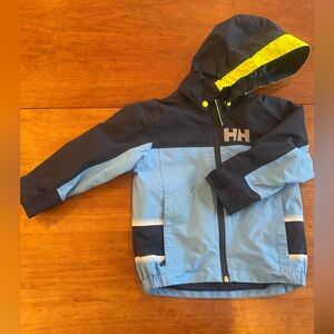 Helly Hansen Youth Blue Soft Shell Zip Up Jacket Coat Size 4